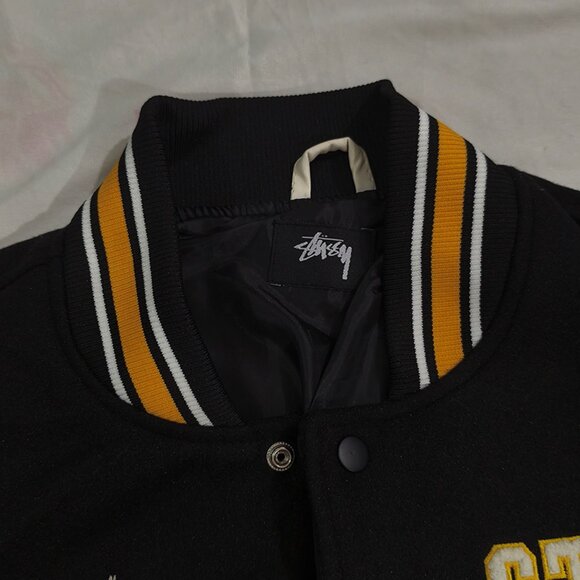 Stussy X Goldie Black Baseball Jacket - Picture 5 of 7